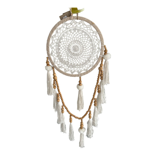 Dream Catcher mit Holzkugeln (28cmx28cm)