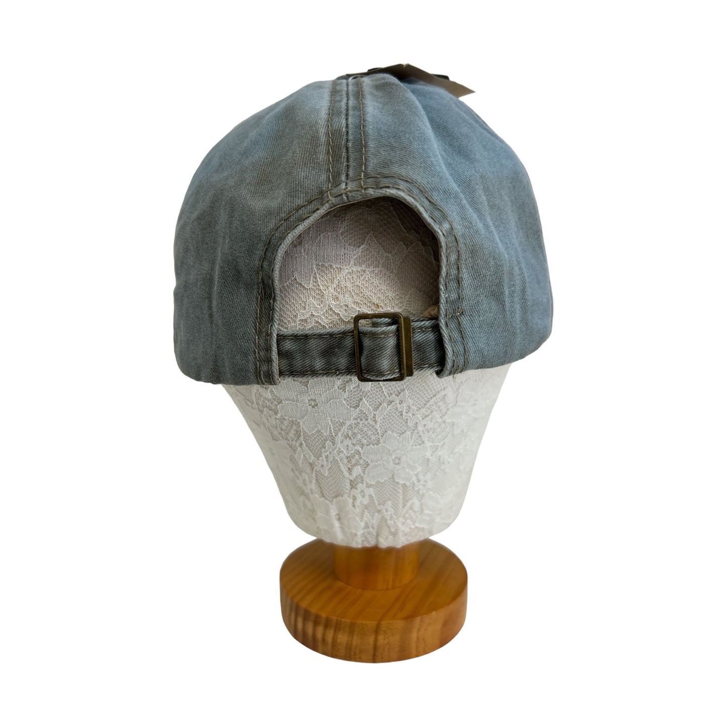 Unisex Baseball Cap: Jeans Look/Distressed mit Anker