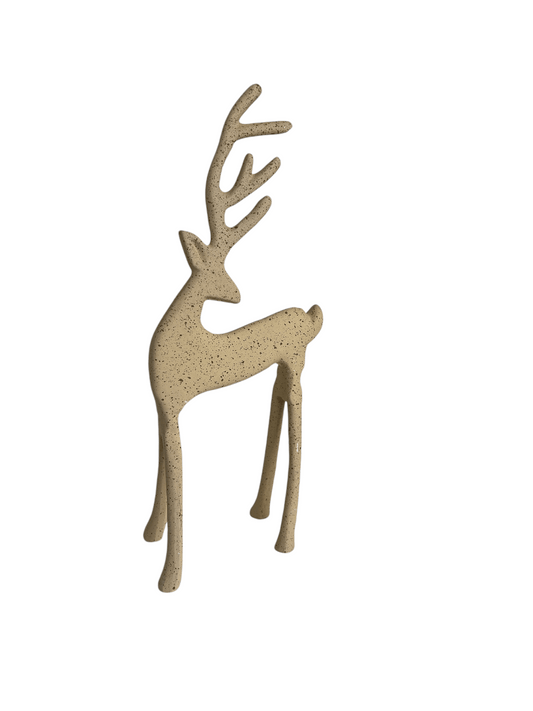 Skulptur / Figur Hirsch H25,5cm sand hell