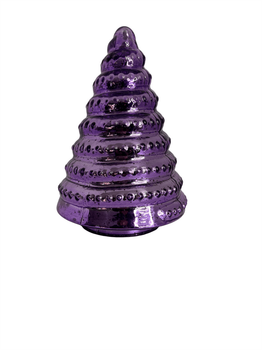 Dekorativer Weihnachtsbaum aus Glas - Violett